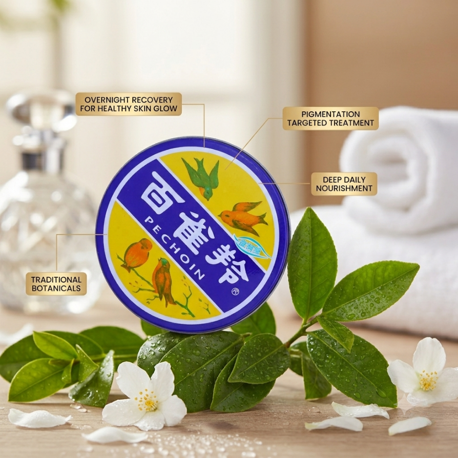 Pechoin Classic All-Purpose Nourishing Cream (Retro Blue Tin)